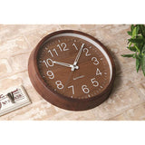 KATOMOKU muku round clock 2 Walnut Beach Radio Clock Sweep (Continuous Second Hand) km-46RC km-45 306mm Natural Brown (Walnut)