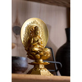 Buddha Statue, Dainichi Nyorai, 6.1 inches (15.5 cm) (Gold Plated/24 karat) Buddhist Hideyo Makita Original Sculpture (Unknown Year Born), 12 Supporting Honzon Zodiac, Takaoka Copper ware (Mahichi