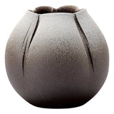 Shigaraki Ware MR-1-2536 Hechimon Vase, Flower Base, Large, Round, Fire, Ceramic