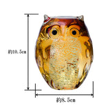 Aderia F-62124 Tsugaru Vidro Figurine, Ornament, Parent Owl, Amber/Gold, Up to 3.3 x 3.1 x 4.1 inches (8.5 x 7.8 x 10.5 cm), Made in Japan