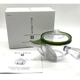 Unbreakable Transparent Teapot Green (Noguchi Kumataro Tea Garden Limited Logo Included) Tea Brewing Leaflet, Made in Japan, Plastic, Green Tea, Black Tea, Roasted Tea, Oolong Tea, Herbal Tea, Cold Brew and Ice Draining, Dishwasher Safe, Bleach Safe