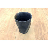 Mino Ware Japanese Style Cafe Series, Rough Twisting, Free Cup, Black Coloring Buzzing Ink, Set of 10