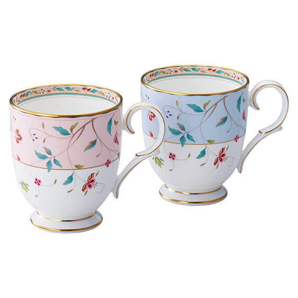 Noritake P50755A/4409-56 Noritake Mug (Color Changing Pair Set), 11.8 fl oz (320 cc), 2 Pieces, Pink, Blue, Bone China