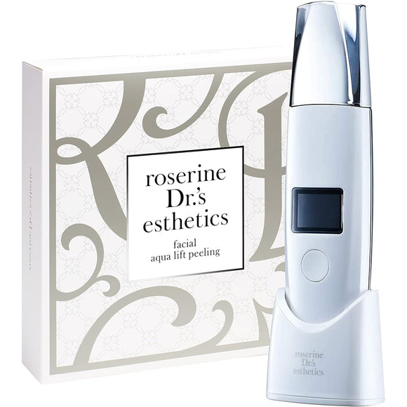 Roserine Dr.’s esthetics Aqualift Peeling (White) Facial Beauty Device Water Peeling Ultrasonic Peeling Waterproof