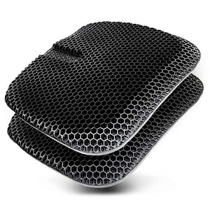 relaxheal Gel Cushion, Chair, Won't Hurt Your Buttocks, Floor Cushion, Car Cushion, Zero Gravity, Gel, Large, Black, 15.7 x 17.7 inches (40 x 45 cm)