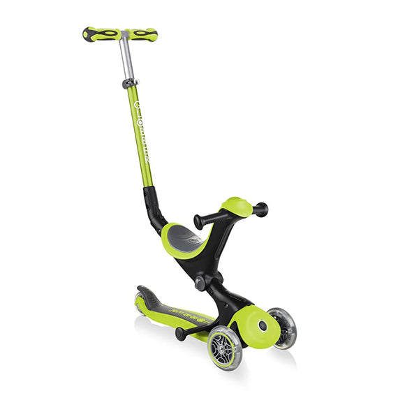 GLOBBER WLGB644106 Glock Kickboard Three Wheel for Kids 1 Year Old and Up Height Adjustable Outdoor Play Exercise Play Kick Scooter Go Up/Lime Green, green, (lime green)