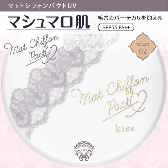 Kiss Matte Chiffon Pact UV02 Natural 7g