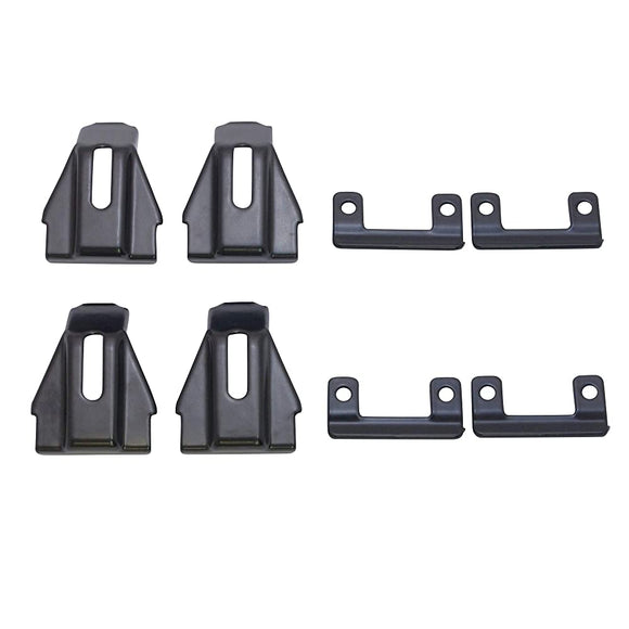 TERZO (by piaa) SR5 SR5 ROOF RACK Base Mounting Holder Set, 4 Pieces, Direct Roof Rail Type, Black, FOR AEROBAR, Mini Crossover, Volbo V60, etc.