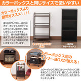 Doshisha GC-P46DB Kitchen Rack Wagon, 2 Tiers, Casters Included, Color Box Size, Dark Brown, Width 16.9 x Depth 11.6 x Height 18.5 inches (43 x 29.5 x 47 cm)