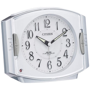 Citizen Atomic Alarm Clock Analog nemuri-na R411 Dark Light Auto Power Consonants and Ringing, Cutting, Features Silver Citizen 4rk411 – 019