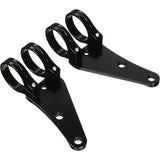 Posh (POSH) Motorcycle Supplies Machine Long Headlight Stay 2 Circle Clamp Type Folk Diameter 41mm Black 030048-06