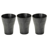 Mino Burn Soju Cup Set of 5 Black Glaze Intensity 418 - 12 - 41E (5)