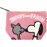 Peanuts SNAP1722R Sagara Embroidered Pouch Meets Faron
