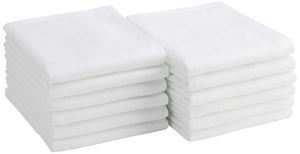TO 240 Momme Plain Color Gauze Towel (12 pieces) White