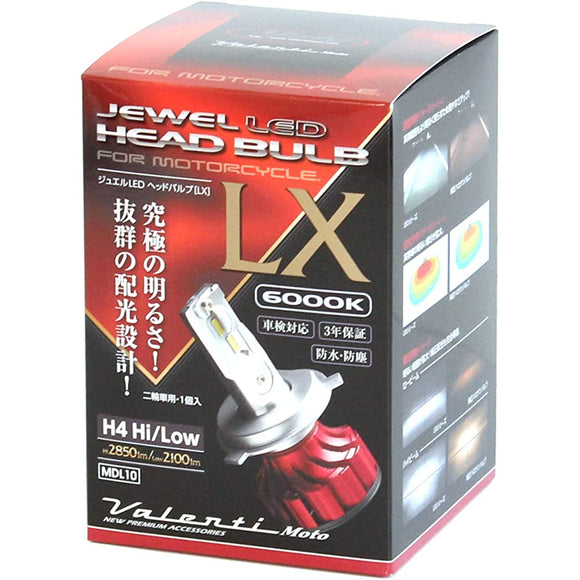 Valenti Moto Jewel LED head valve [LX] H4 HI-LOW MDL10-H4-60