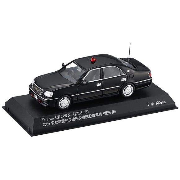 RAI'S H7430411 1/43 Toyota Crown (JZS175) 2004 Aichi Prefecture Police Transport System Vehicle (Black), Finished Product