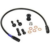 Swage LINE BARB0002 Rear BRAKE Hose Kit, Aluminum (Black/Black) Black Smoke Hose, Grom [125] (13-)