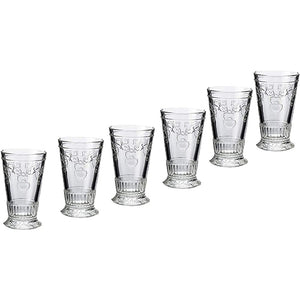 La Rochere 612401 Tumbler, Clear, 11.8 fl oz (340 cc), Versailles Tumbler, 11.8 fl oz (340 cc), Pack of 6