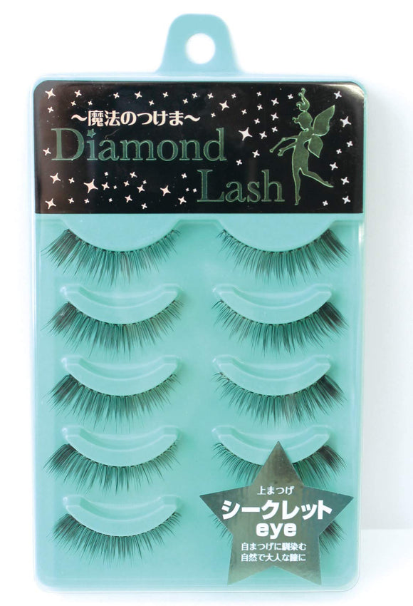 Diamond Lash Secret eye 5 Pairs (For Top Lashes) For Natural and Adult Eyes, which are familiar with Self-Lashes.