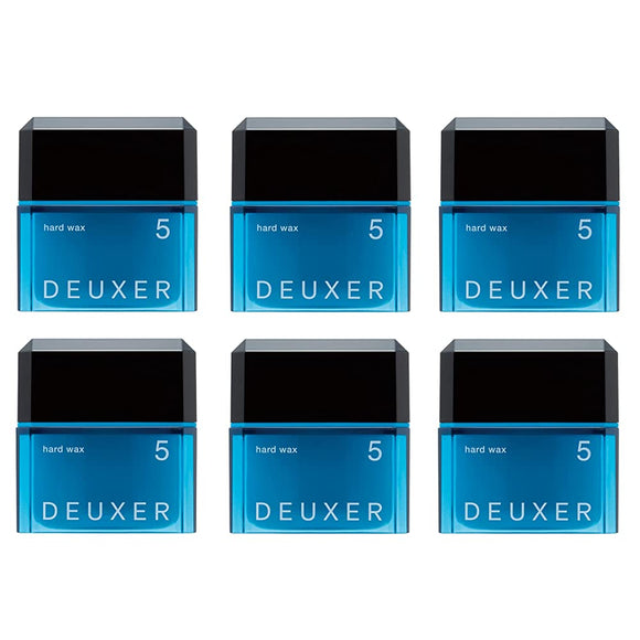 Number Three DEUXER Hard Wax 5 (Set of 6), Hair Wax, Floral Berry, Blue (x6)