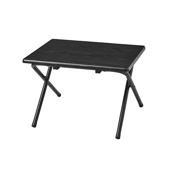 BLKP N-7814 Pearl Metal Table, Mini, Foldable, Side Table, Width 19.7 x Depth 17.3 x Height 13.8 inches (50 x 44 x 35 cm), Low Type, Folding Table, Black