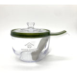 Unbreakable Transparent Teapot Green (Noguchi Kumataro Tea Garden Limited Logo Included) Tea Brewing Leaflet, Made in Japan, Plastic, Green Tea, Black Tea, Roasted Tea, Oolong Tea, Herbal Tea, Cold Brew and Ice Draining, Dishwasher Safe, Bleach Safe