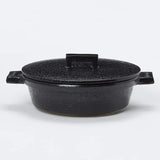 Hasegatani Pottery ACK-01 Bistro Earthenware Pot, For 2 to 3 People, Approx. 9.1 inches (23 cm), Approx. 30.4 fl oz (900 ml), Direct Fire, Empty Firing, Microwave, Oven, Black