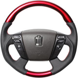 REAL (Real) Steering [Crown (200 series)] All Leather Red Stitch H20-LPB-RD