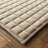 Sayansayan Kahvitauko Washable Luxurious Fluffy Quilt Rug, 74.8 x 94.4 inches (190 x 240 cm), 3 Tatamis, Latte, Thick