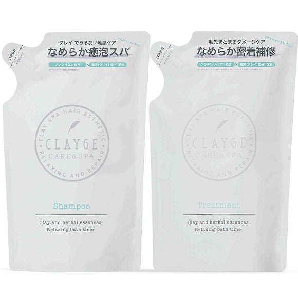 CLAYGE Courage (S) refill set shampoo 440ml & treatment 440ml set hot and cold head spa refill refill