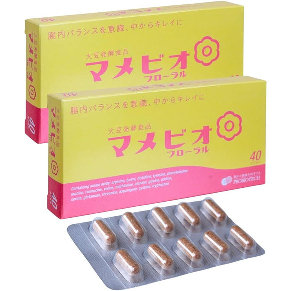 Mamebio Floral 40 Capsules 2 Boxes Soy Isoflavones Soy Fermentation Intestinal Flora Intestinal Activity Soil Bacteria