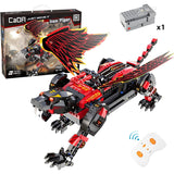 CaDA Moving Block Kit, RC Sentai Robot, Tiger, 646 Pieces, Longest Side, 16.5 inches (42 cm), Black