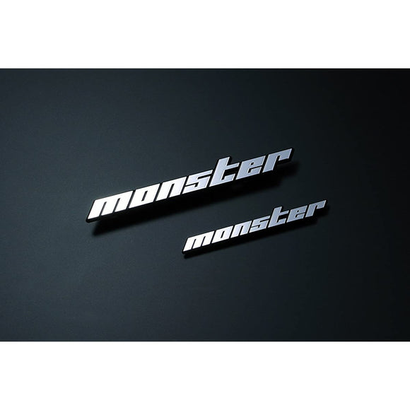 MONSTER SPORT ZZZE37 Plated Emblem, No Pin, Small, 3.9 X 0.6 Inches (100 x 15 mm)
