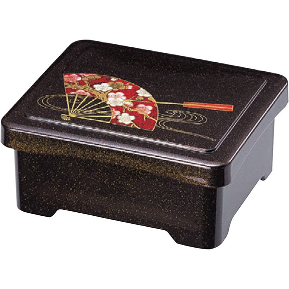 Wakizumi Lacquerware U-1-13 Eel Shige, Elephant Adami-Rishi New Fan Interior Vermilion Coating Dishwasher Safe