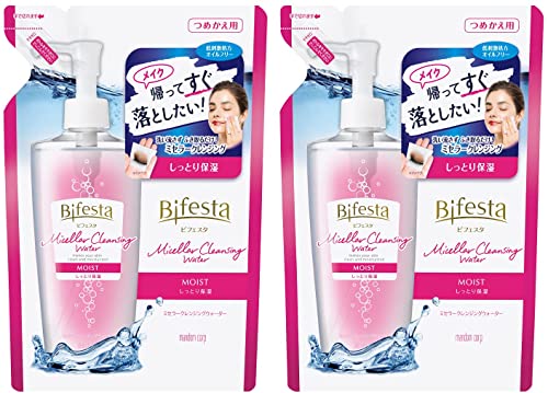 Bifesta micellar cleansing water moist refill wipe type moist moisturizing lotion derived oil free set 360ml x 2