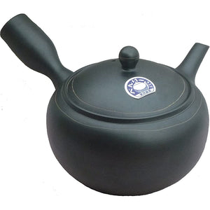 Yokkaichi Banko Ware [Made in Japan] Southern View Ceramic Plenty of Teapot, Jet Black Shaved Shovel, 22.0 fl oz (650 cc), Benley Teapot, Banko Ware