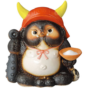 Shigaraki -yaki Figurine Onimon ITS'S RACCOON (Red) Width X Depth: 17.5 X Height 26 cm - 03