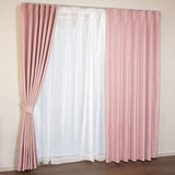 Seafield Palette Blackout Curtains Lace Curtain Set of 4 Pink 100 x 192 cm Length SB-454/SB-458 100230105101-06-04