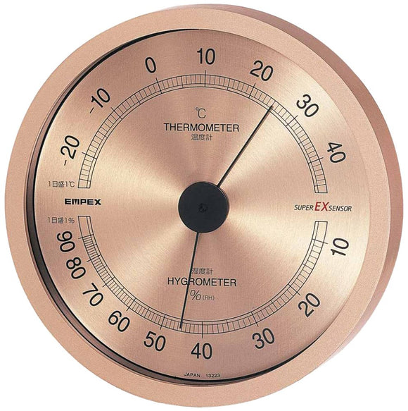 EX-2738 Empex Weather Meter, ThermometerHygrometer, Super EX, For Wall Mounting, Made in Japan