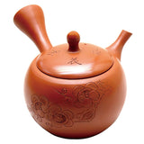 Yamaki Ikai KZ10 Small Round Plum Carving Teapot