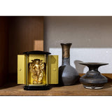 Buddha Statue Karukuru Sama Akio with Kuriko (Gold Plated/24 Gold), Buddhist Hideun Makita Sculptor: God of Toilet), Hand Wash, Washroom Guardian, Takaoka Copper Ware