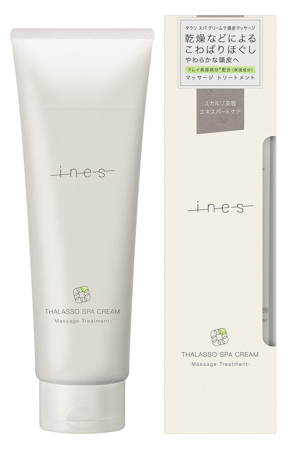 Ines Thalasso Spa Cream (Mud Pack for Hair and Scalp) Massage Treatment [Natural Aroma Blend] Scalp Beauty Scalp Care 230g Sandalwood & Jasmine Scent