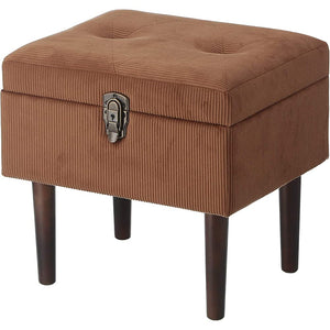 Fuji Boeki 27651 Fred Trunk Stool, Width 15.7 inches (40 cm), Camel, Storage, Velour-Style, Floor Scratch-Resistant, Easy Assembly