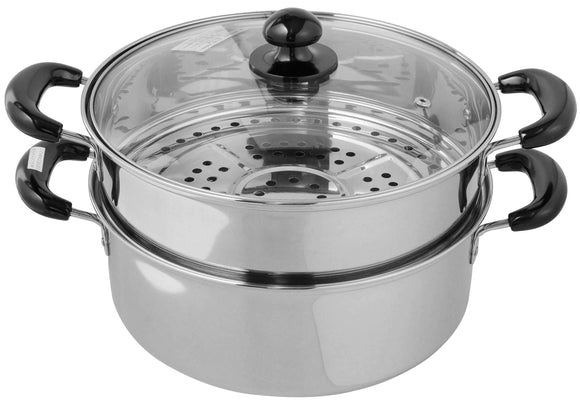 A Land Stainless Steel 2 Tier Steamer 26 cm