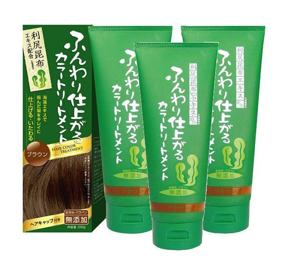 Soft finish color treatment brown (hair dye) set of 3