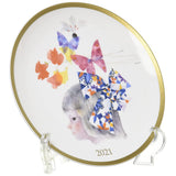 Narumi 52461-21325 2023 Years Plate, Chihiro Iwasaki for Boys in Tulips, Diameter 8.3 inches (21 cm), Made in Japan