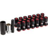 KYO-EI (Kyunaga Sangyo) Hoirlock & Nut Racing Composite R40 ICONIX [M12 X P1.25] With aluminum cap [Black/Red] RIA-13kr