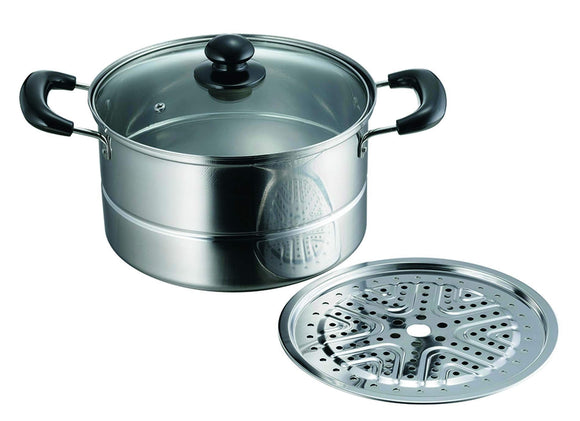 Combined with a steamed steamed pot stainless steel boiled and steamed