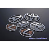 GRACE Ornament Plate Chrono Force TOYOTA Toyota Nickel Tone Mat Black Size: 150 GAC-CF-TCNB150 Emblem