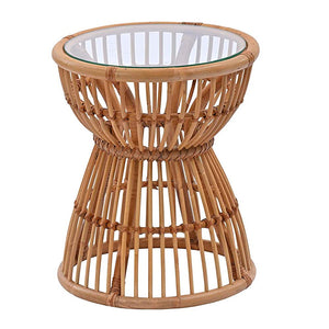 Sunflower Rattan T246ME Side Table Natural Width 13.8 x Depth 13.8 x Height 16.9 inches (35 x 35 x 43 cm)